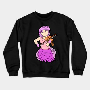 Cute violin girl Crewneck Sweatshirt